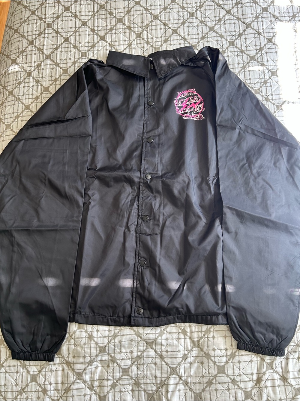 Black & Pink Anti Social Social Club Windbreaker Jacket
